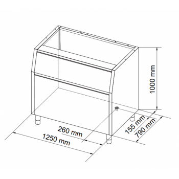 350 kg TANK FOR FLAKE ICE MAKERS