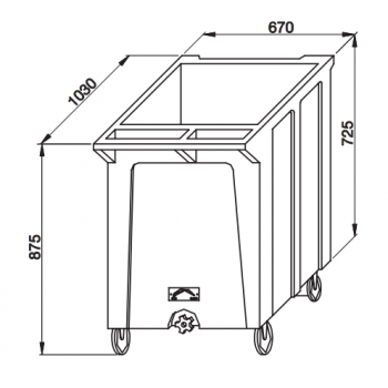 TANK ON TROLLEYS CAPACITY 266 kg