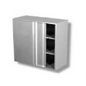 TWO-SHELF WALL-MOUNTED CABINET WITH SLIDING DOORS