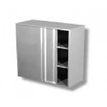 TWO-SHELF WALL-MOUNTED CABINET WITH SLIDING DOORS