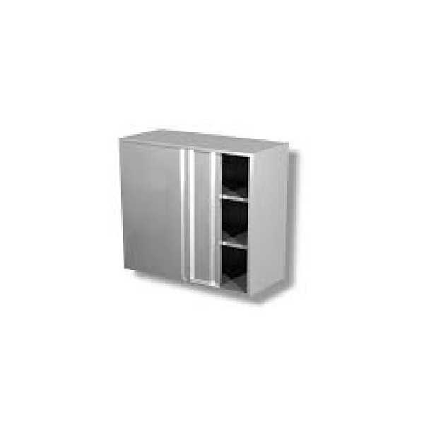 TWO-SHELF WALL-MOUNTED CABINET WITH SLIDING DOORS