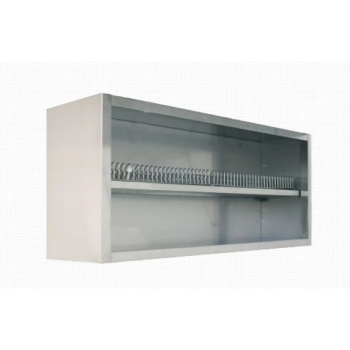 OPEN WALL-MOUNTED CABINET WITH DISH DRAINSHELF