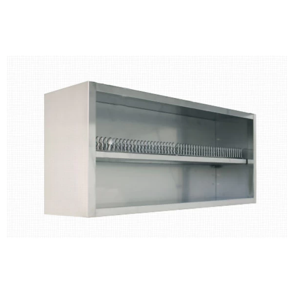 OPEN WALL-MOUNTED CABINET WITH DISH DRAINSHELF