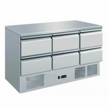 SALADETTE WITH 6 STAINLESS STEEL DRAWERS