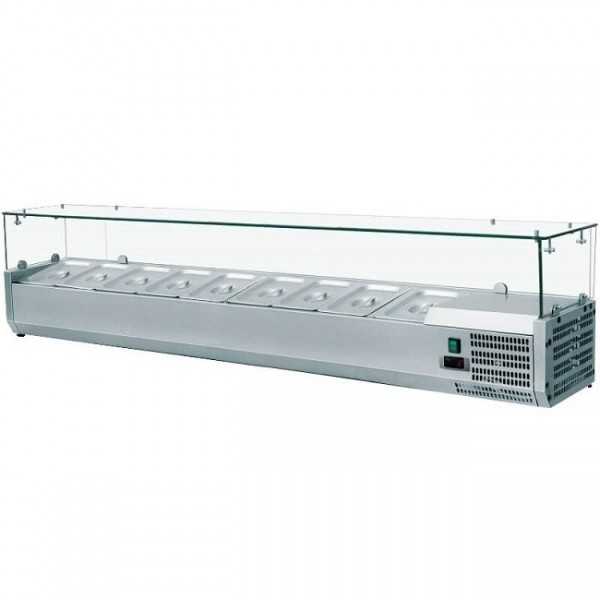 REFRIGERATED INGREDIENT DISPLAY CABINET FOR GN 1/4 TRAYS (26