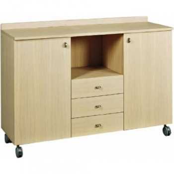 LOW ROOM FURNITURE WITH 2 DOORS AND 3 DRAWERS - L.136 x D.48 x H.95 cm