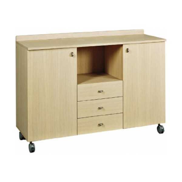 LOW ROOM FURNITURE WITH 2 DOORS AND 3 DRAWERS - L.136 x D.48 x H.95 cm