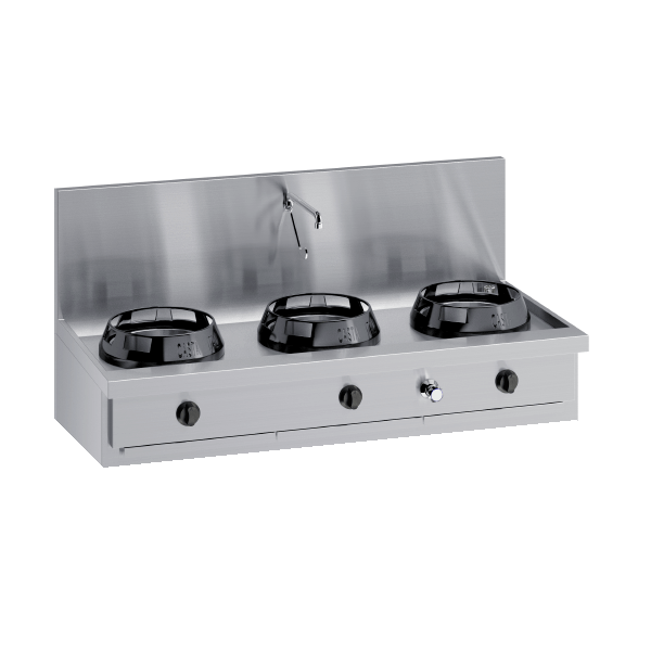 COUNTERTOP WOK COOKER WITH LEVER TAP