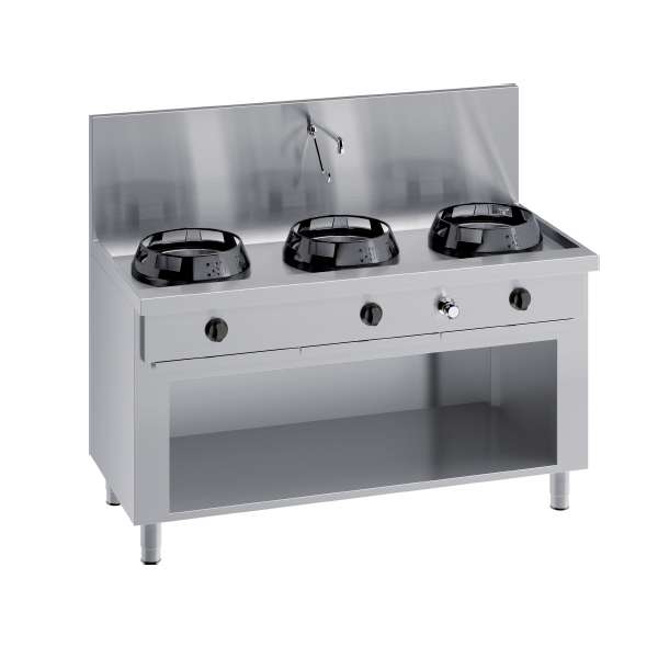 WOK KITCHEN ON CABINET WITH LEVER TAP