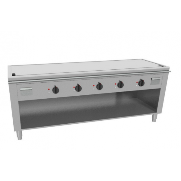 ELECTRIC TEPPANYAKI WITH PERIMETER CHANNEL - CHROME PLATE