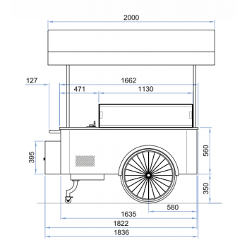 ICE CREAM CARTRIDGE 6 + 6 5 LT TRAYS - DIMENSIONS: L.200 x P.128