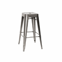 Stool in painted metal and transparent varnish Model 966