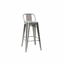 Stool in painted metal and transparent varnish Model 1060