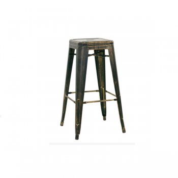 Antique effect painted metal stool Model 1061