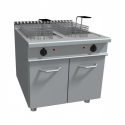 ELECTRIC FRYER WITH TWO TANKS ON CABINET - 17 + 17 Lt