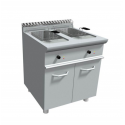 ELECTRIC FRYER WITH TWO TANKS ON CABINET - 17 + 17 L