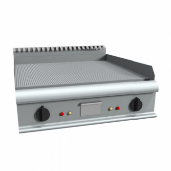 GAS GRIDDLE WITH RIBBED COUNTER PLATE - L.80 x D.90 x H.27 cm