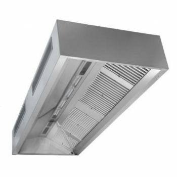 WALL HOOD WITH COMPENSATION WITH LABYRINTH FILTERS (WITHOUT MOTOR) - DEPTH 110 cm