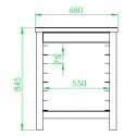 OVEN SUPPORT - L.61 x D.68 x H.85 cm - TRAY RACKS FOR 8 GN 1/1 TRAYS