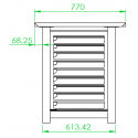 OVEN SUPPORT - L.59 x D.61 x H.85 cm - TRAY RACK FOR 8 TRAYS 43