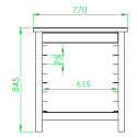 OVEN SUPPORT - L.77 x D.66 x H.85 cm - TRAY RACK FOR 8 TRAYS 60 x 40 cm