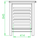 OVEN SUPPORT - L.77 x D.66 x H.85 cm - TRAY RACK FOR 8 TRAYS 60 x 40 cm