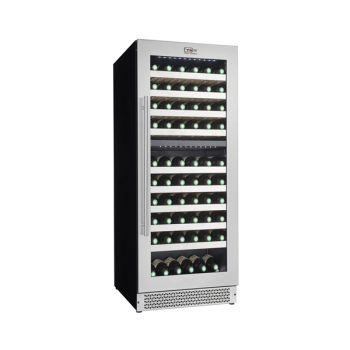 Double temperature wine cellar for 112 bottles