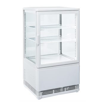 Refrigerated display with glass on 4 sides 58 liters - L.43 x D.39 x H.81 cm