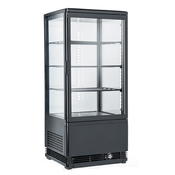 Refrigerated display with glass on 4 sides 78 liters - L.42