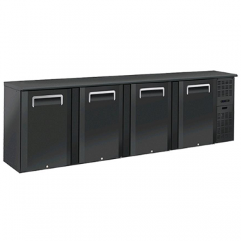 Refrigerated back counter with 4 hinged doors - L.254 x P.51