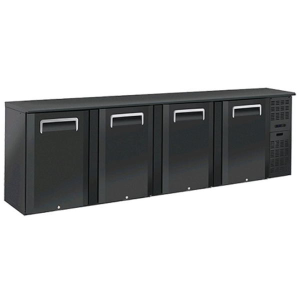 Refrigerated back counter with 4 hinged doors - L.254 x P.51