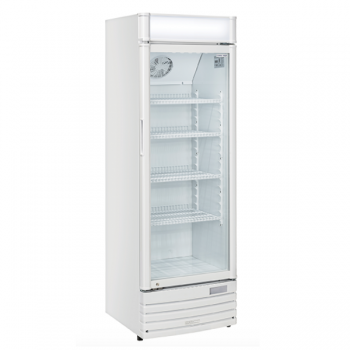 Refrigerated display case for drinks 350 liters with advertising opal - L.60 x P.57 x H.183