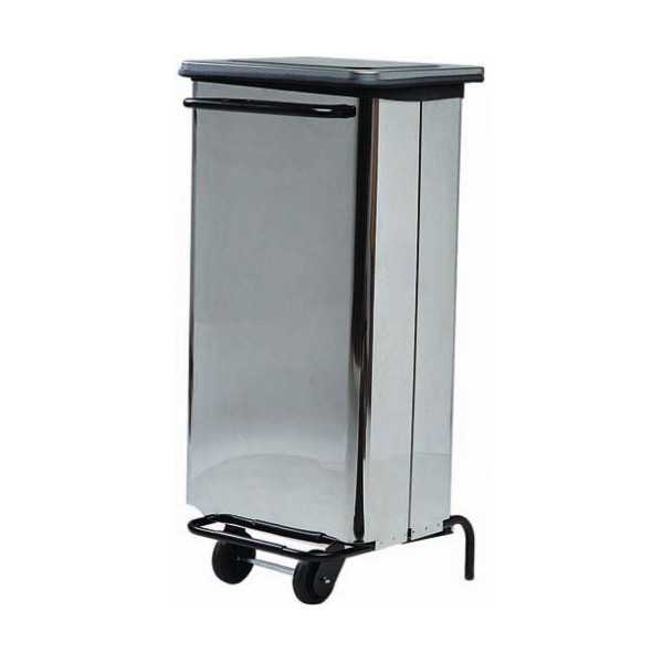 Rectangular dustbin with pedal opening and front bag extraction