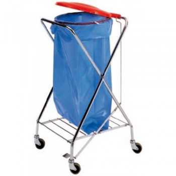 Bag holder trolley with X structure - L.58 x D.56 x H.102 cm