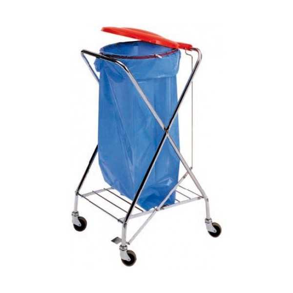 Bag holder trolley with X structure - L.58 x D.56 x H.102 cm