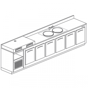 Refrigerated bar counter...