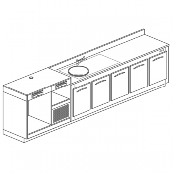 Refrigerated bar counter...