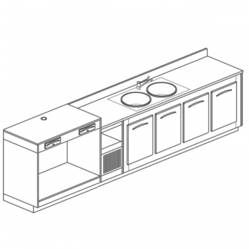 Refrigerated bar counter...