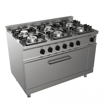 6 burner gas cooker on gas...