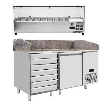 Refrigerated pizza counter...