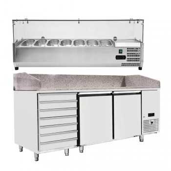 Refrigerated pizza counter...