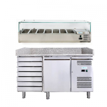 Refrigerated pizza counter...