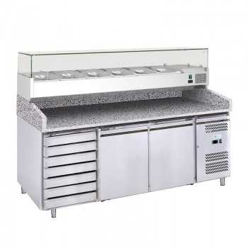 Refrigerated pizza counter...