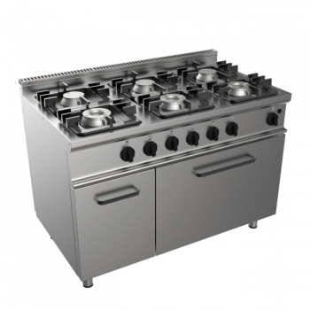 6 burner gas cooker on gas...