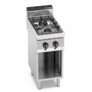 2-BURNER GAS COOKER ON CABINET