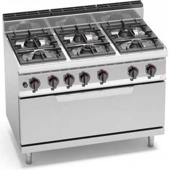 GAS COOKER WITH 6 BURNERS...