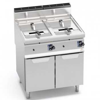 GAS FRYER ON CABINET -...