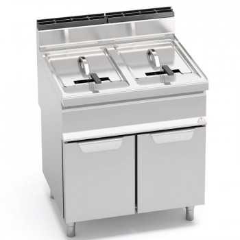 GAS FRYER ON CABINET -...