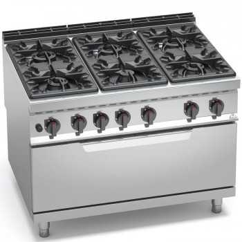 GAS COOKER WITH 6 BURNERS...