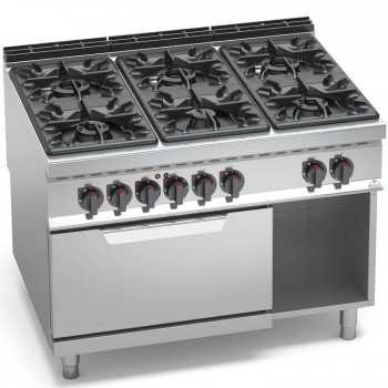 6 BURNERS GAS COOKER WITH...